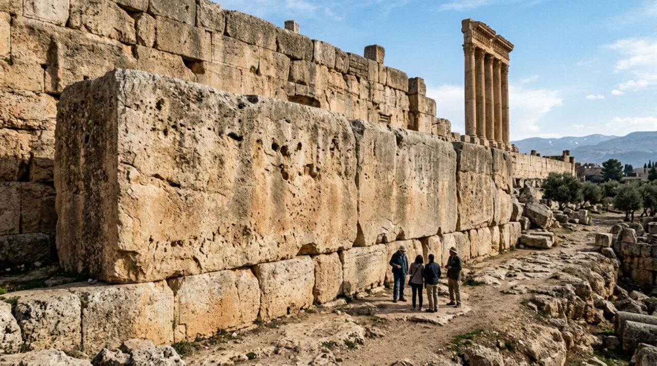 O Trilithon reúne alguns dos maiores blocos já instalados em uma construção romana