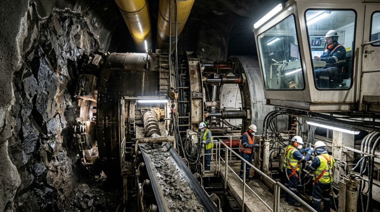 A tuneladora funcionará como uma unidade industrial subterrânea, com equipes responsáveis por operação, manutenção, ventilação e retirada do material escavado