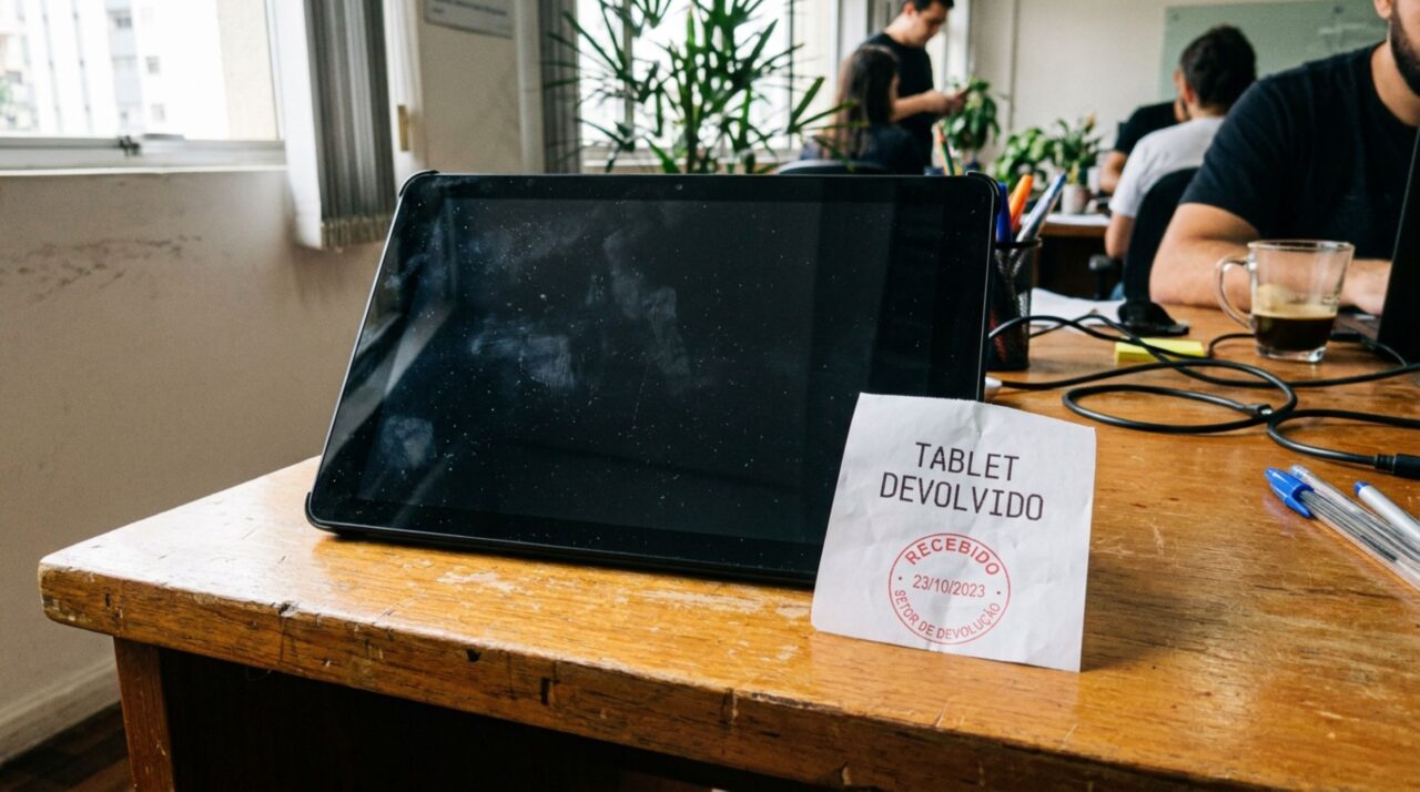 Funcionária pede demissão, devolve tablet usado nas vendas e empresa cobra R$ 4.100 porque aparelho não liga após atualização
