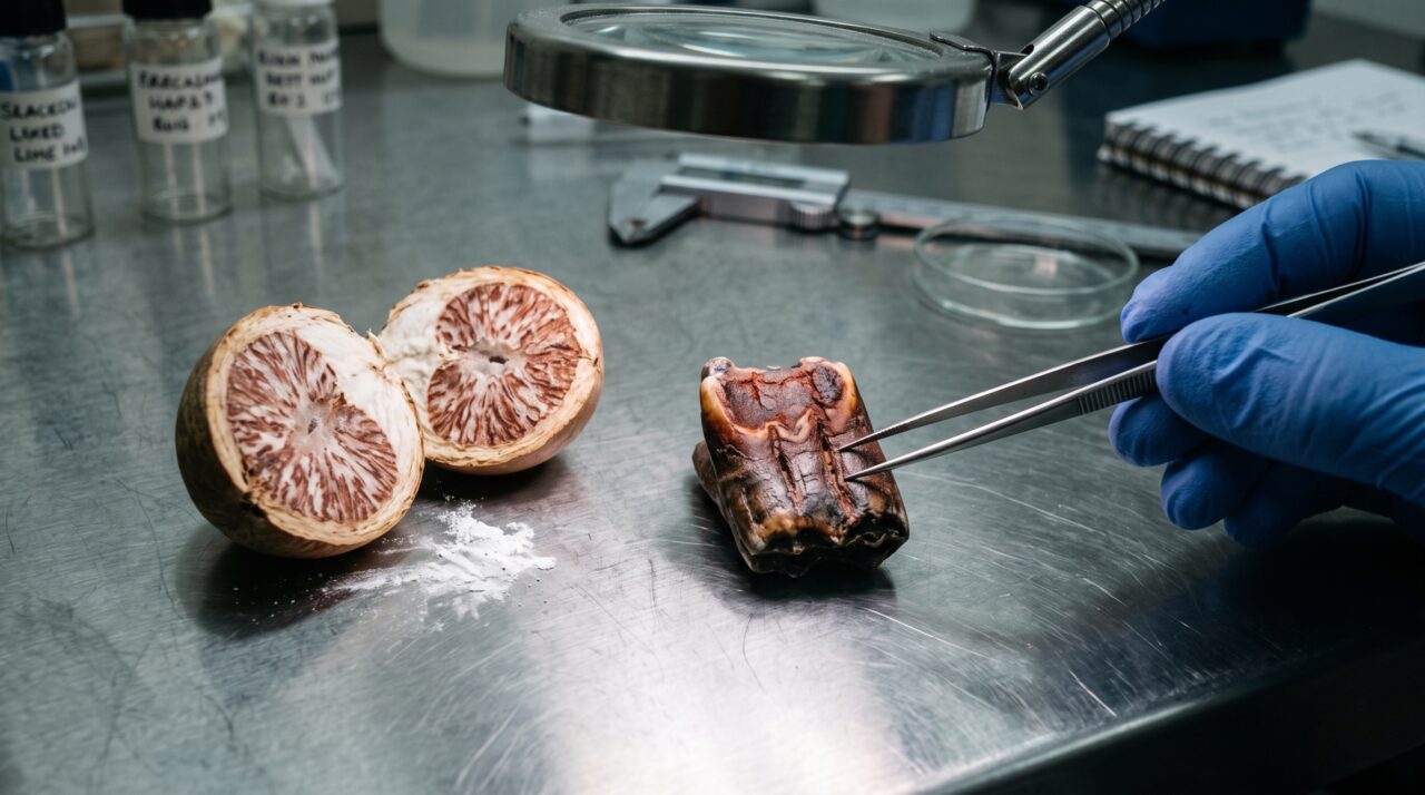 Um dente de 25 mil anos guardou uma rotina química: vestígios apontam consumo repetido de noz-de-betel por caçador-coletor