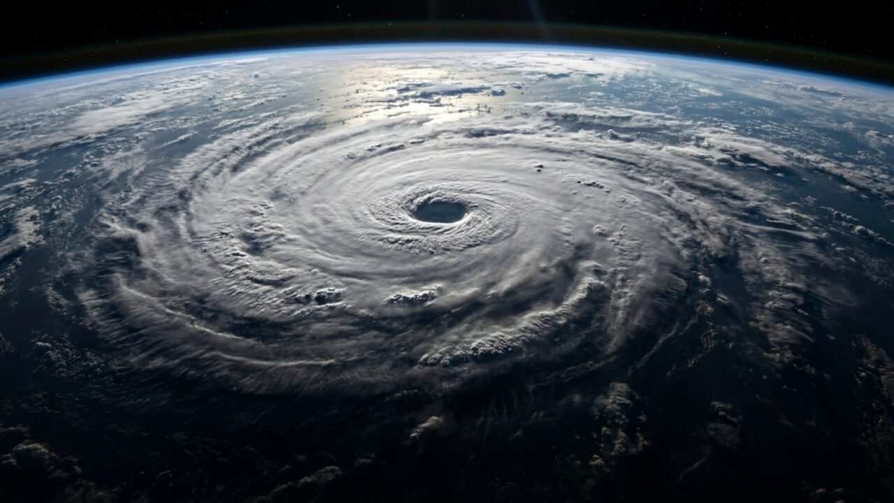 Um tufão com ventos de 290 km/h passou sobre ilhas do Pacífico à noite e a luz da Lua permitiu que satélites enxergassem sua parede do olho