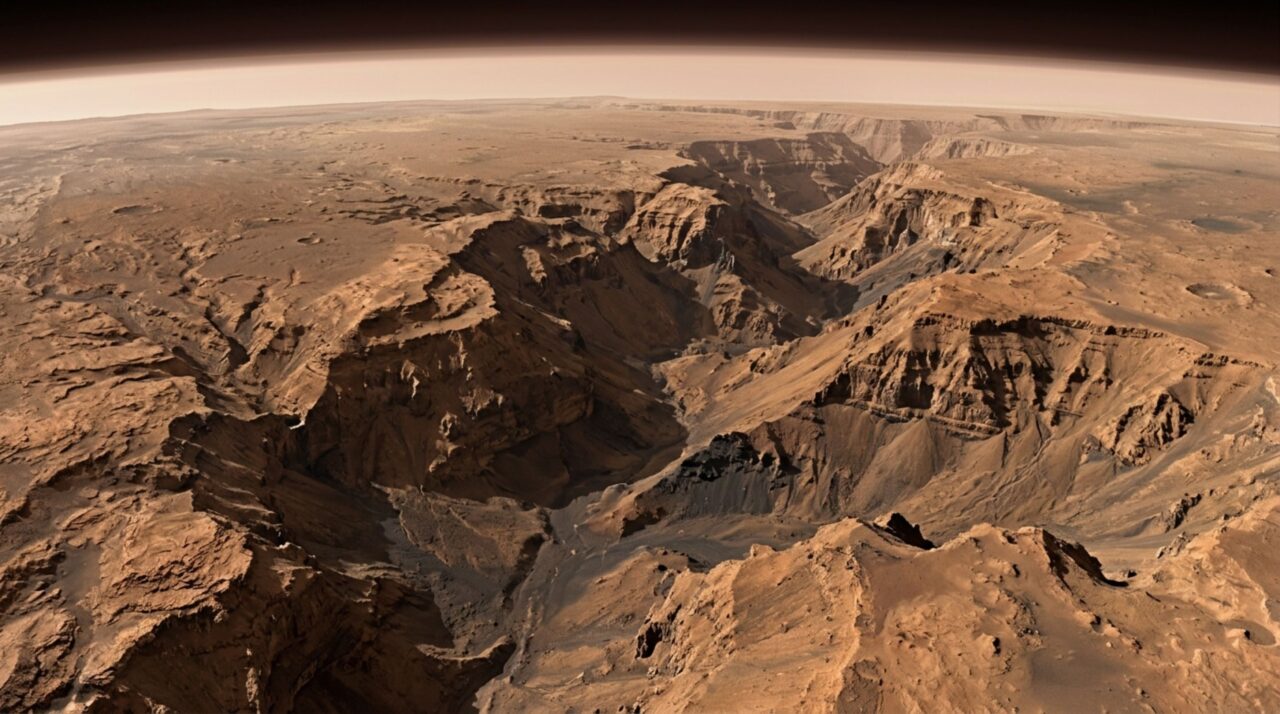 Um cânion em Marte se estende por mais de 4 mil quilômetros e em alguns pontos chega a ser várias vezes mais profundo que o Grand Canyon