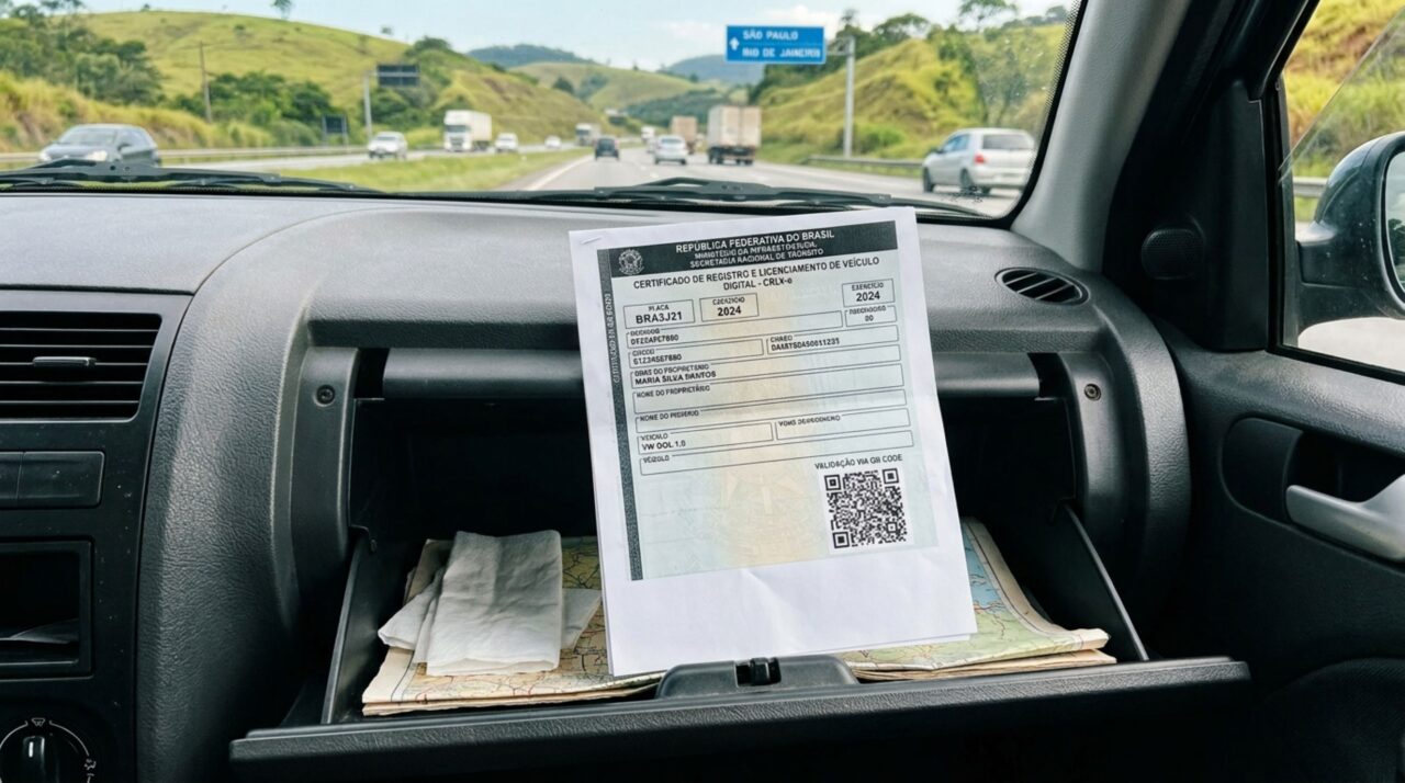 Motorista imprime o CRLV em casa e é parado na estrada, fiscalização explica quando a versão em papel continua válida