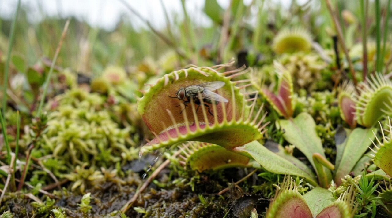 Fechamento rápido da armadilha após estímulos sucessivos nos pelos sensoriais