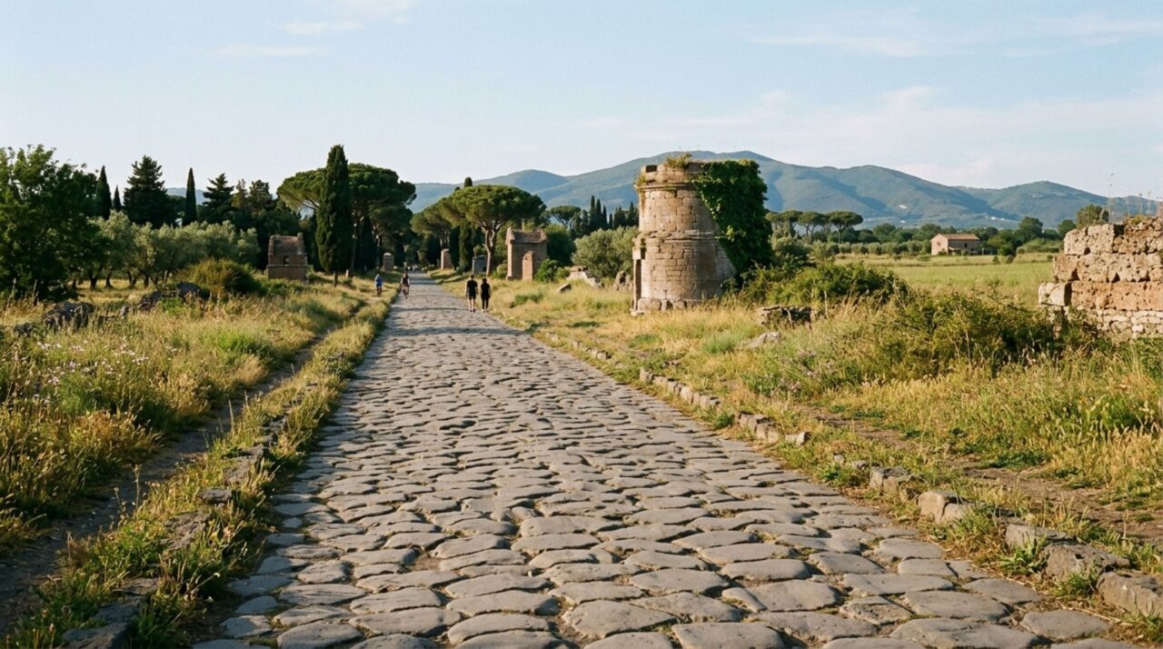 A estrada romana que atravessa montanhas e ainda conserva trechos originais depois de mais de dois mil anos