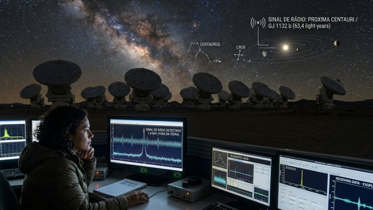 Vida fora da Terra Astrônomos recebem sinais de rádio de um exoplaneta a 63,4 anos-luz da pela primeira vez