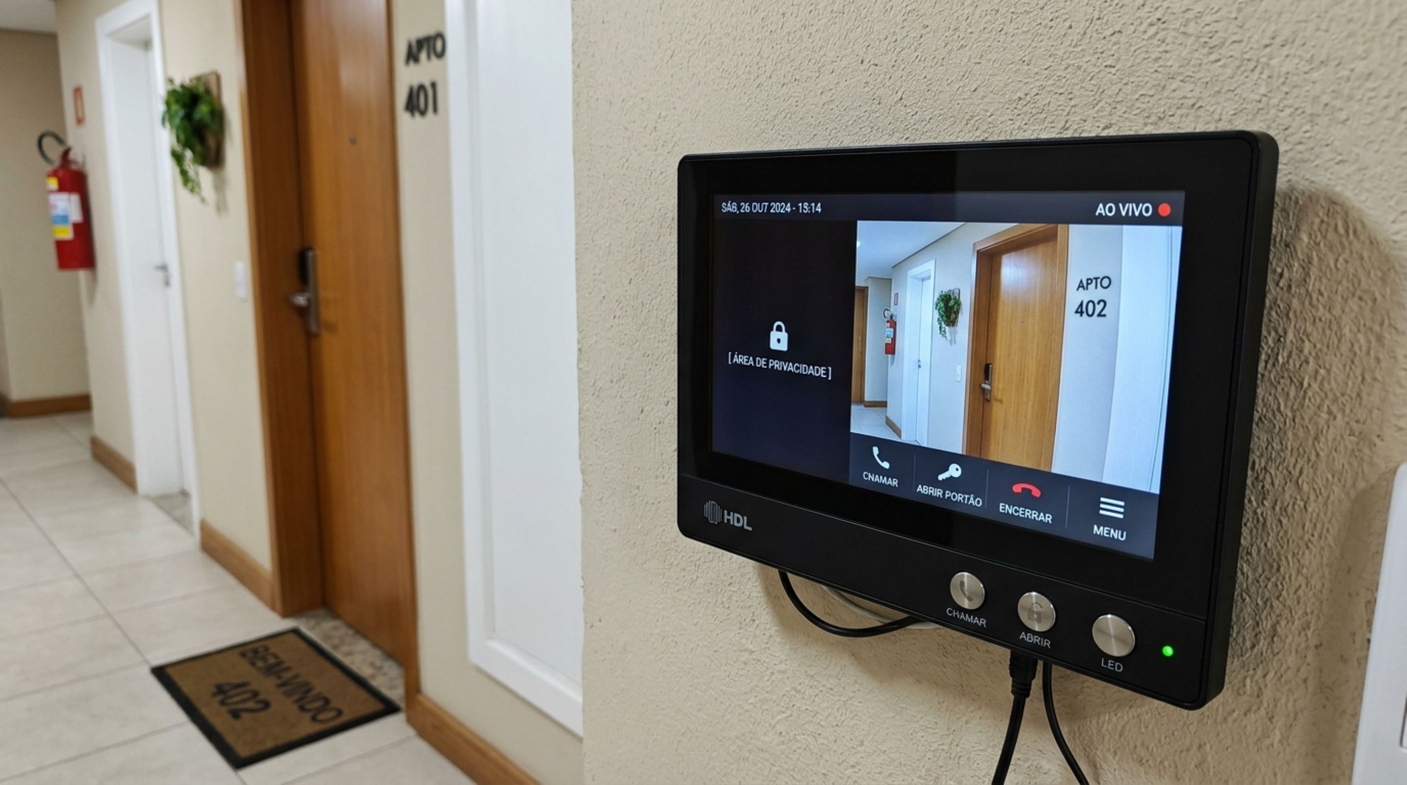 Moradora instala videoporteiro para vigiar a entrada e vizinha percebe que equipamento também registra a porta e a rotina de visitas da casa ao lado