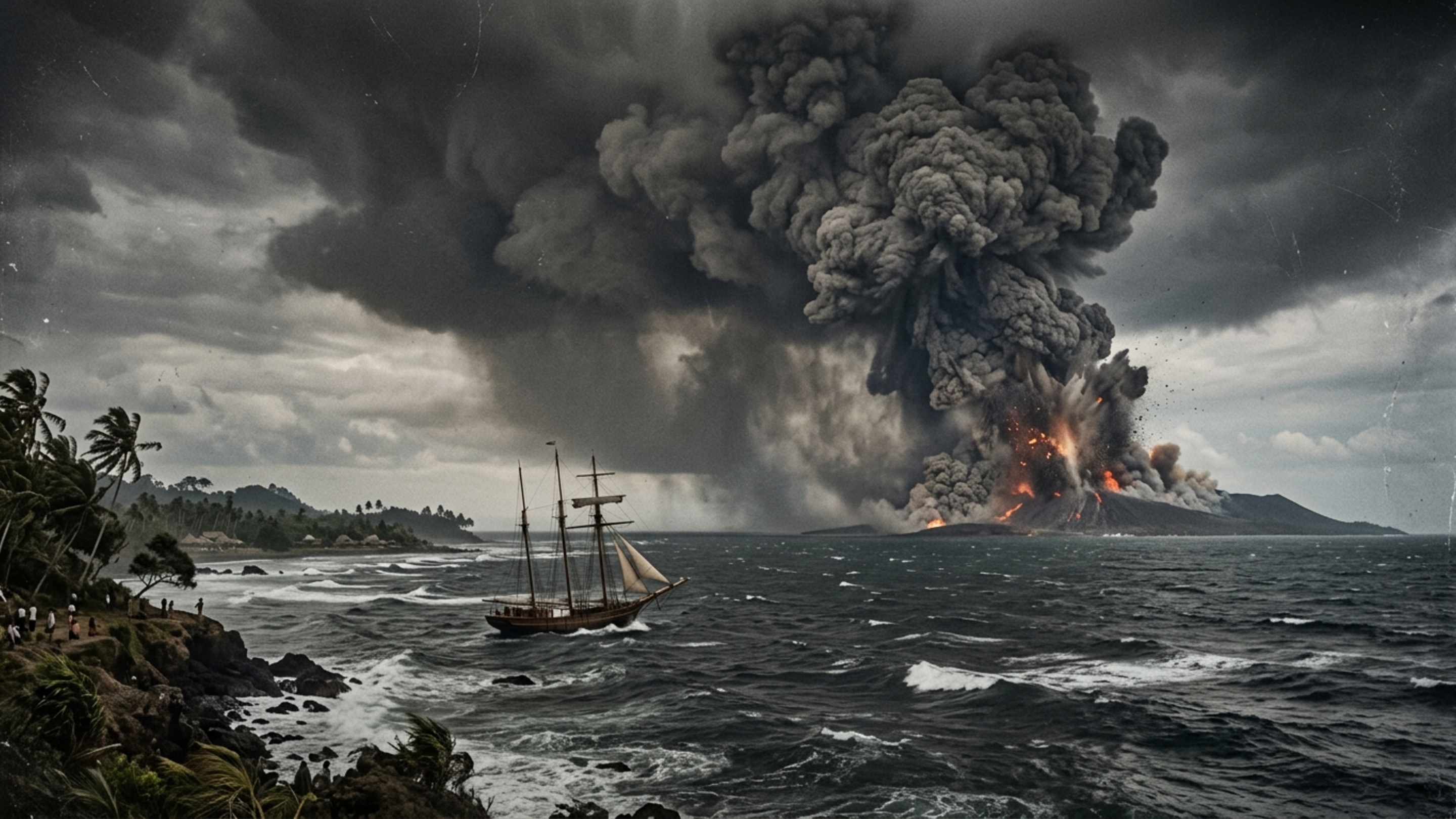 Uma erupção tão poderosa aconteceu em 1883 que o som atravessou milhares de quilômetros e alterações no céu foram observadas durante meses