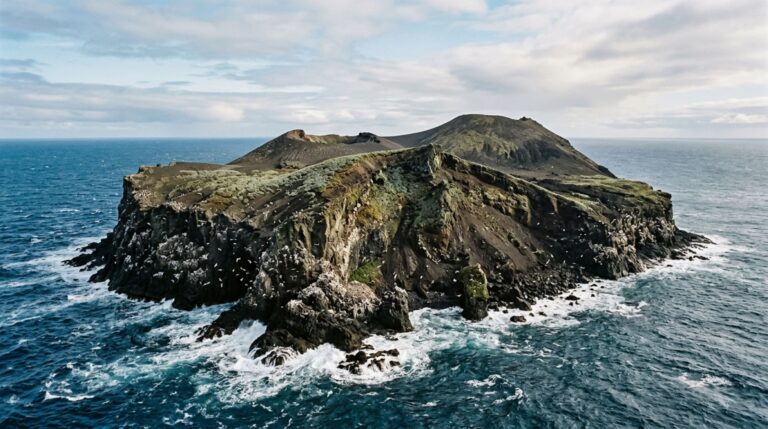 Surtsey surgiu de uma erupção submarina em 1963 e passou a ser acompanhada como laboratório natural de colonização ecológica