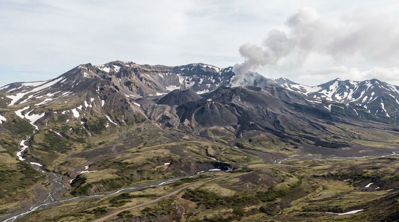 Um vulcão na Rússia produziu ao menos 60 grandes erupções em 10 mil anos e ainda constrói uma cúpula de lava no topo