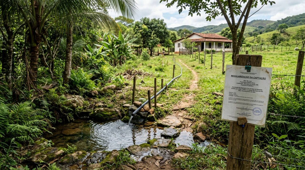 Mulher compra chácara anunciada com água de mina liberada, começa a abastecer três casas e descobre que a promessa do vendedor não comprova a regularidade do uso