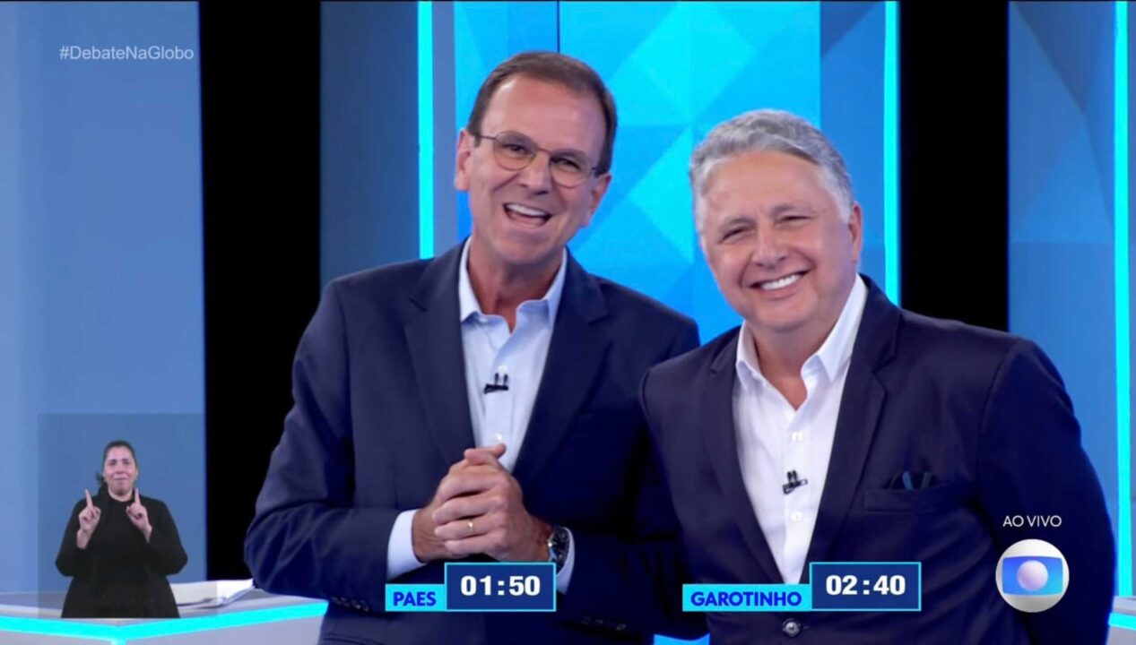Crusoé: Garotinho domina debate na Globo com ataques a Paes e Ruas