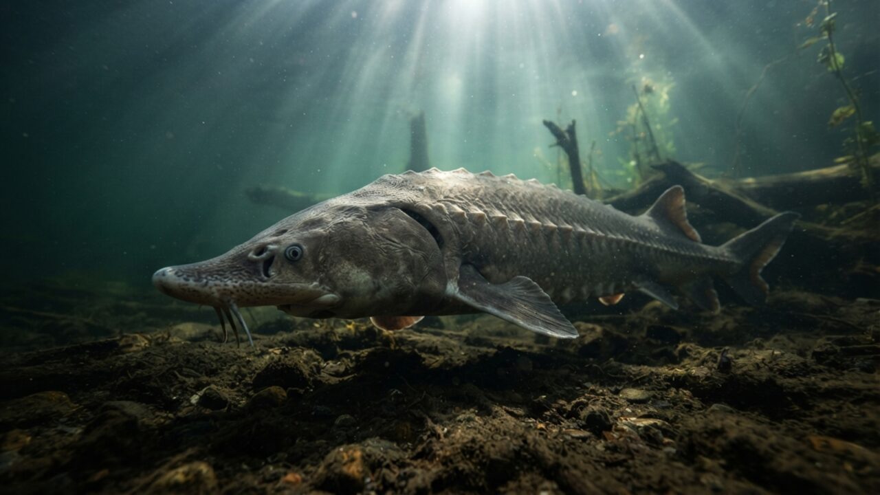 Um peixe que já chegou a 6 metros procura comida com papilas gustativas do lado de fora da boca e não tem dentes