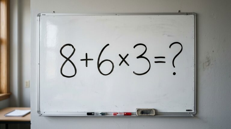 Sem anotar o cálculo, resolva a expressão 8 + 6 × 3 e teste sua habilidade com matemática básica