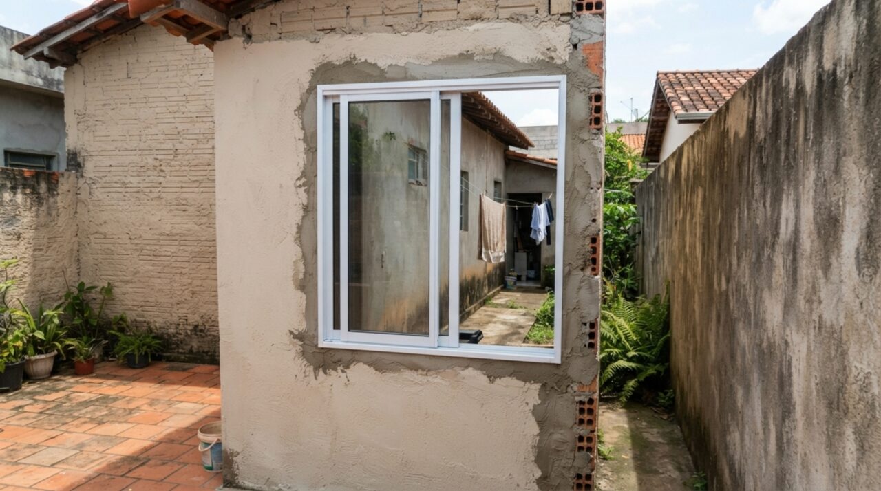 Família reforma a cozinha, abre uma janela a um metro da divisa e só percebe o problema quando o vizinho aparece com uma trena