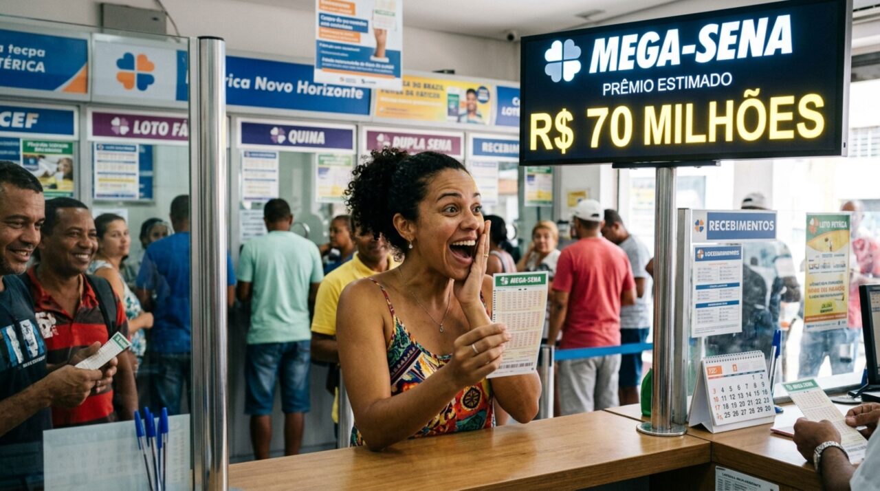 Mega-Sena acumula outra vez e coloca R$ 70 milhões em jogo nesta terça-feira após concurso sem vencedor