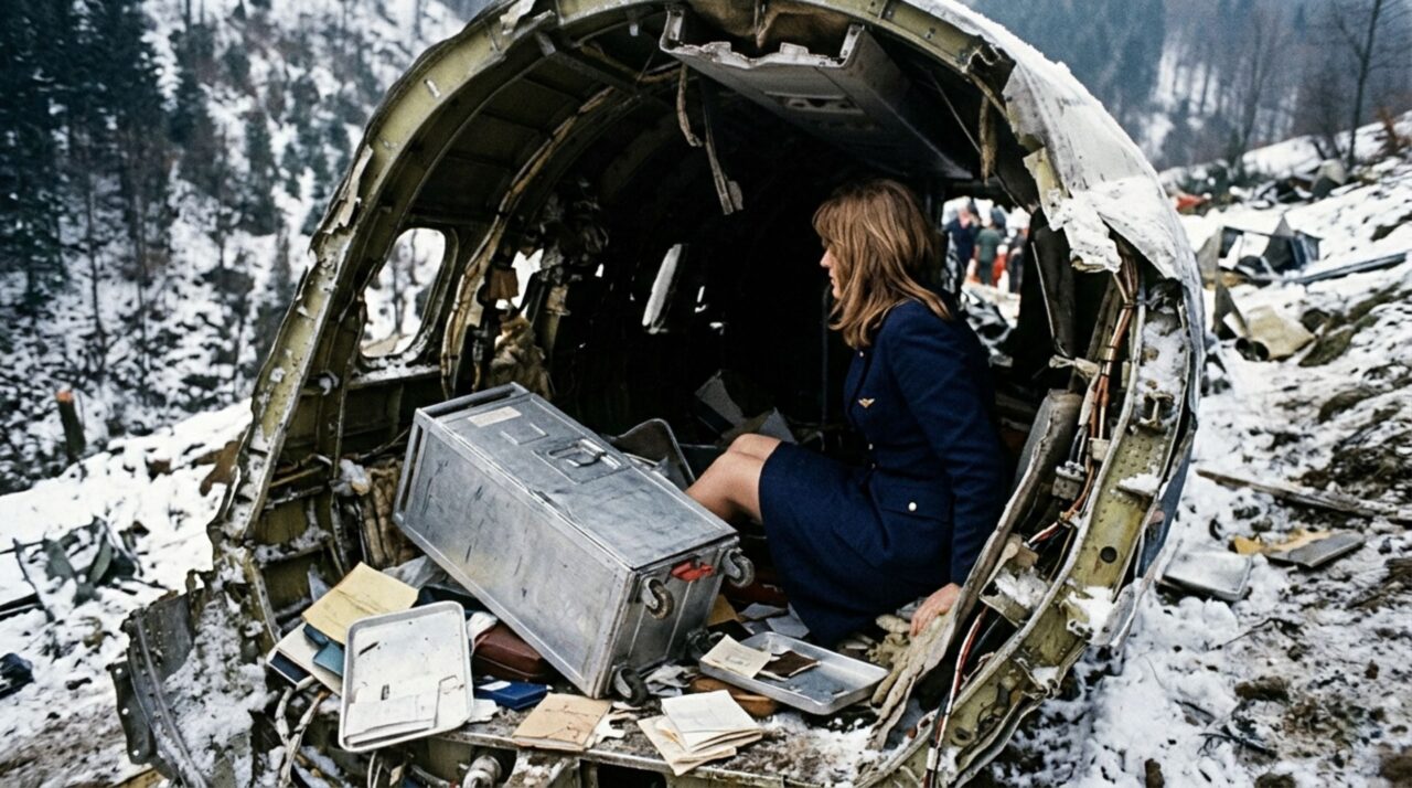 Comissária de 23 anos caiu 10.160 metros sem paraquedas em 1972 após um DC-9 se partir sobre a Tchecoslováquia e Vesna Vulović sobreviveu presa dentro da fuselagem que caiu sobre uma encosta coberta de neve