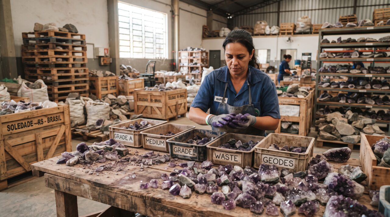 A cidade de Soledade no Rio Grande do Sul como a capital das pedras preciosas e maior exportadora de ametistas do país