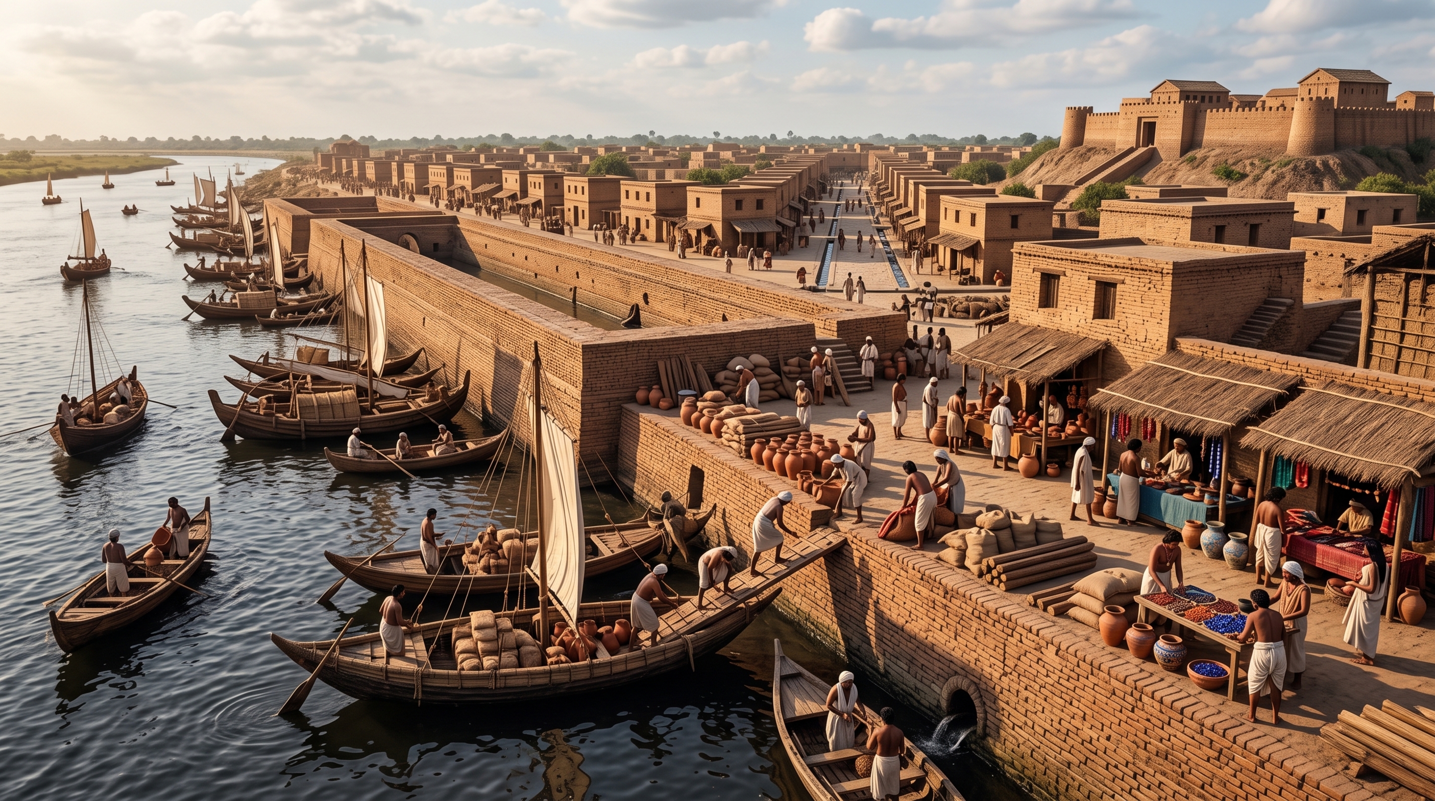 Uma cidade portuária da Civilização do Indo construiu uma bacia com entrada e saída de água onde barcos podiam aproveitar a maré para chegar às oficinas