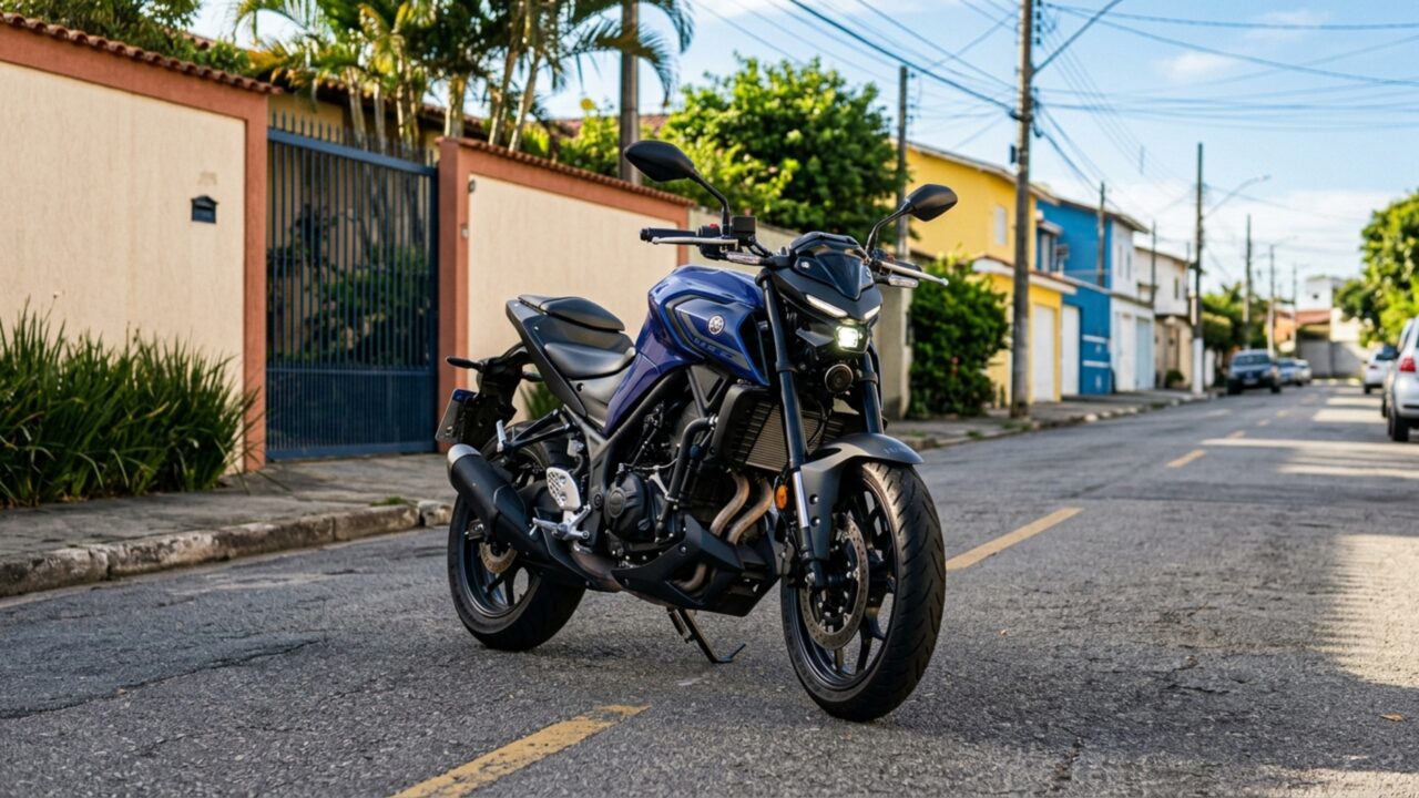 Entre cidade e estrada, motor bicilíndrico de 321 cc entrega 41,3 cv, trabalha com 6 marchas e leva 14,2 litros de combustível no tanque
