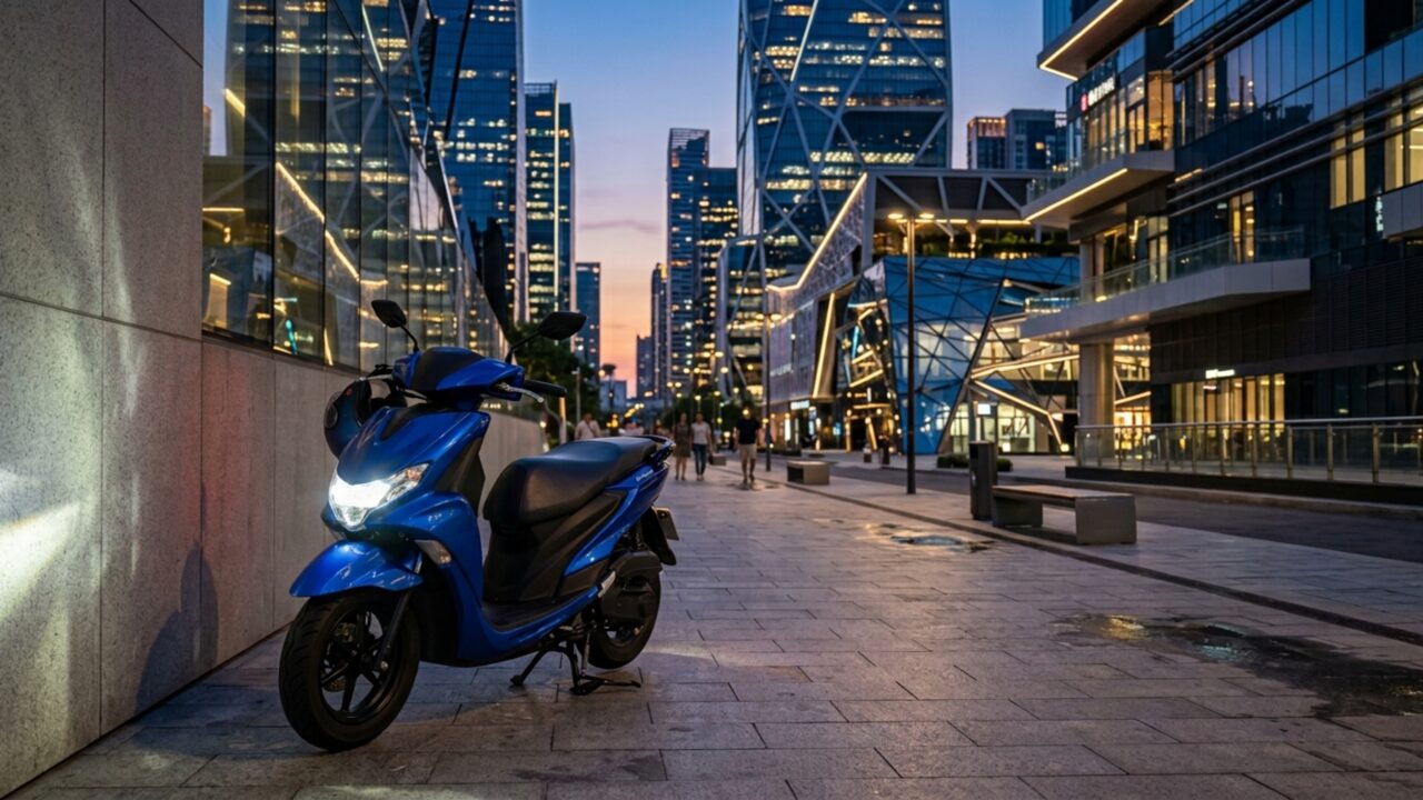 Scooter híbrida guarda capacete em 25 litros, abastece sem levantar o banco e recebe ajuda elétrica nas arrancadas