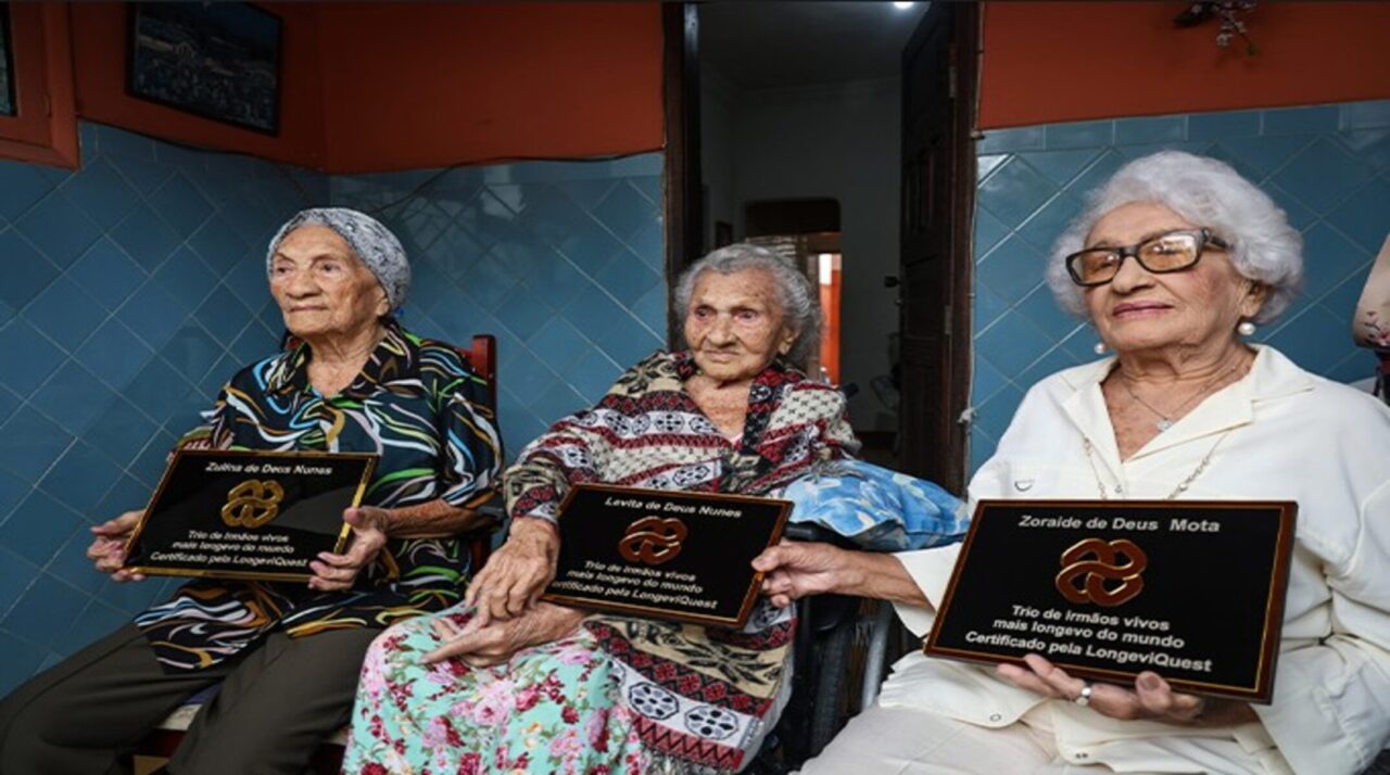 Três irmãs brasileiras chegaram juntas a mais de 316 anos de idade e transformaram a soma de suas vidas em um recorde mundial