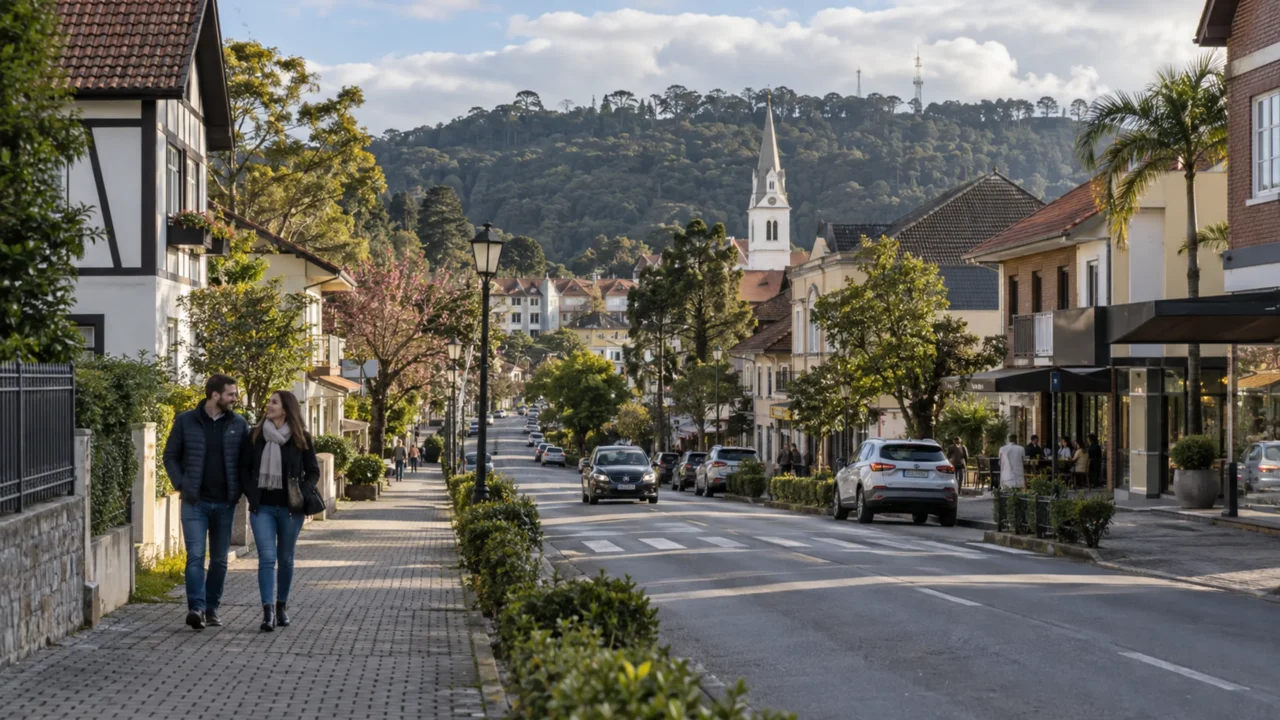 Invernos com mínimas médias de 9 °C a 838 metros de altitude: a cidade catarinense de raiz europeia que está entre as 300 melhores do Brasil para se viver