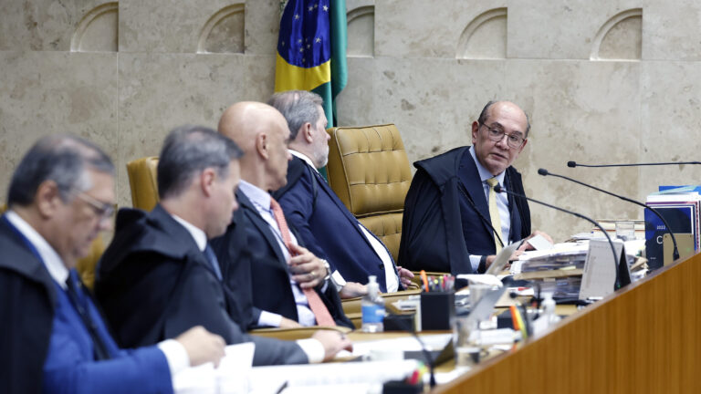Ministros do STF, com Gilmar Mendes em destaque