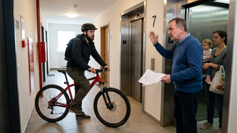 A Lei de Propriedade Horizontal é confirmada se um vizinho sobe e desce de bicicleta pelo elevador, é possível recorrer ao artigo 7.2