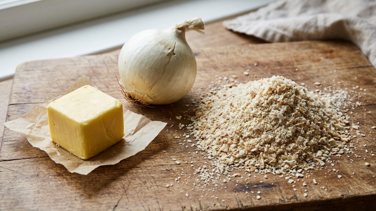 A farofa continua seca mesmo depois de receber bastante manteiga O problema pode estar na maneira como os ingredientes entram na panela