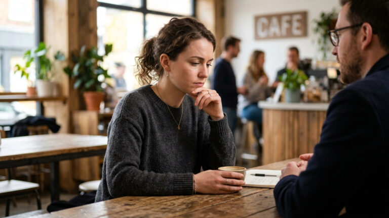 A psicologia sugere que adultos que abaixam o olhar ao conversar com outras pessoas não o fazem por timidez; Na verdade, eles estão focados em pensar na resposta certa