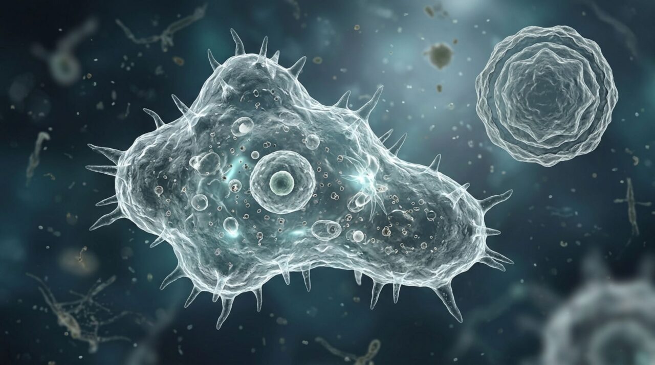 Um parasita microscópico resiste a tratamentos agressivos no olho, e dois estudos mapearam seu metabolismo em busca de alvos mais específicos