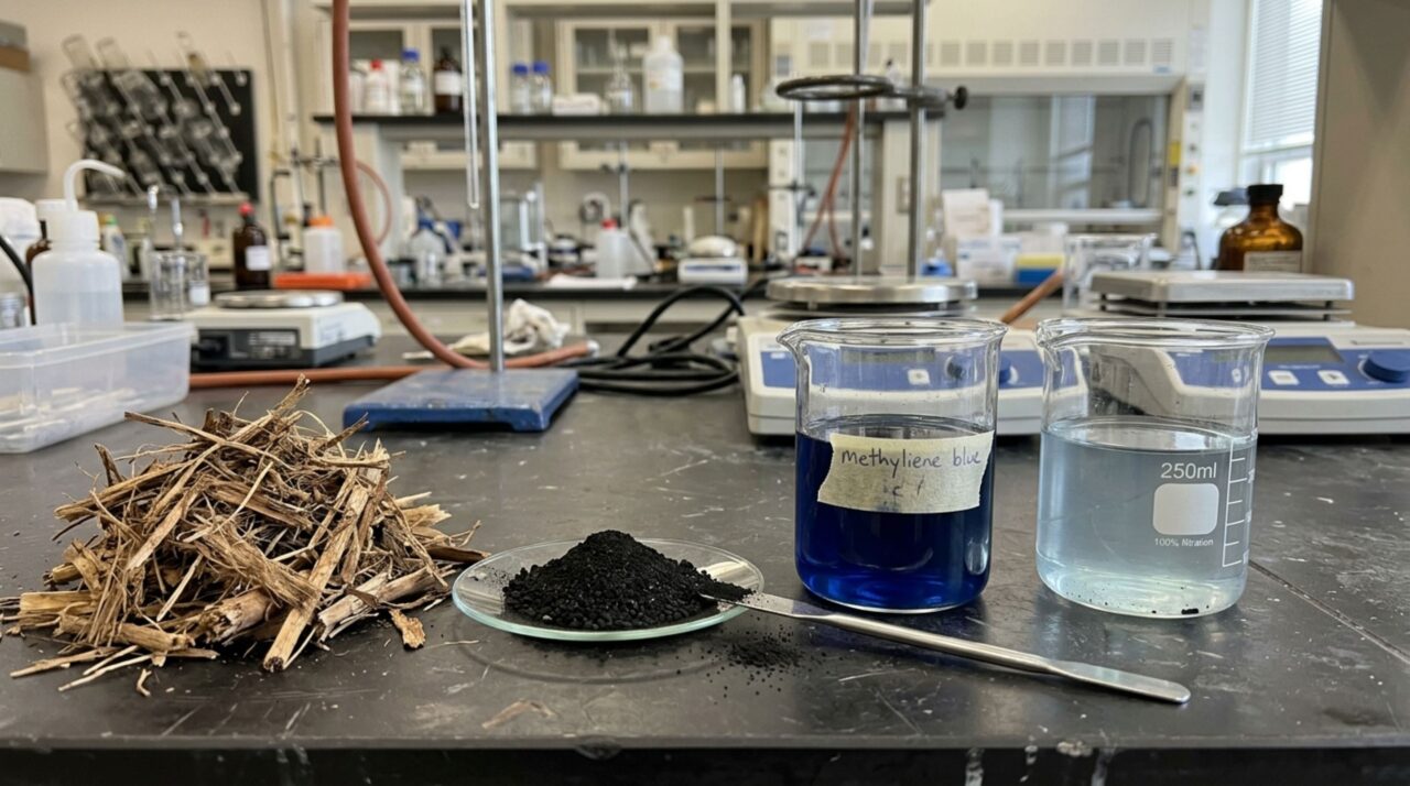 Uma planta de brejo virou material reutilizável para capturar corantes industriais depois que pesquisadores adicionaram cobre