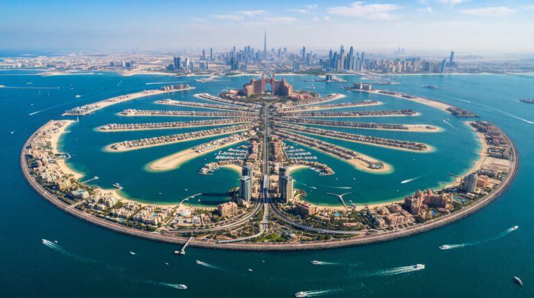 A engenharia e a construção da ilha artificial Palm Jumeirah em Dubai
