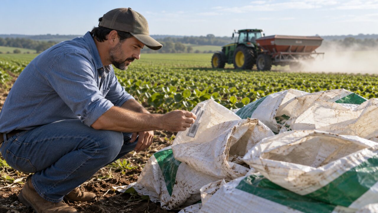 Agricultor aplica fertilizante em 25 hectares e, ao conferir a documentação, percebe que recebeu um produto diferente do especificado