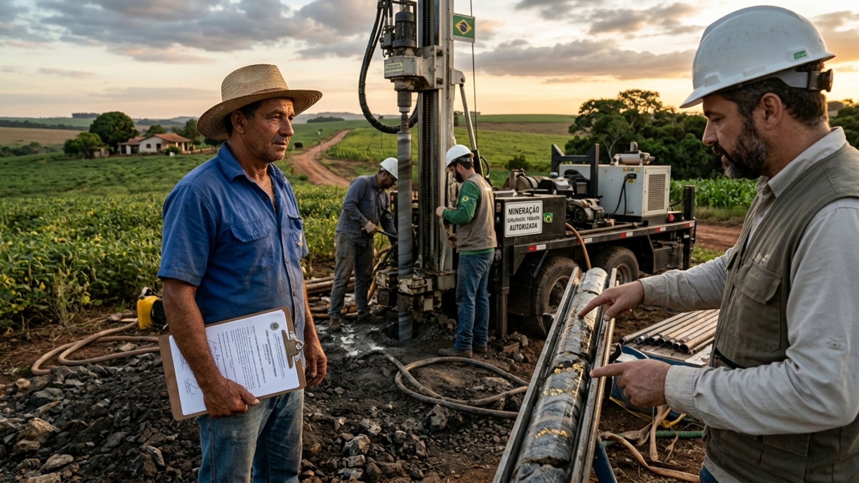 Agricultor autoriza pesquisa mineral na fazenda e descobre que, mesmo se acharem ouro no subsolo, o minério não pertence a ele