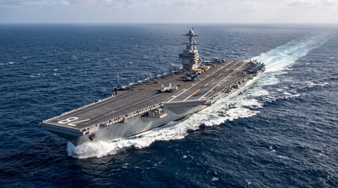 A estrutura, o custo e a tecnologia de lançamento do porta-aviões USS Gerald R. Ford.