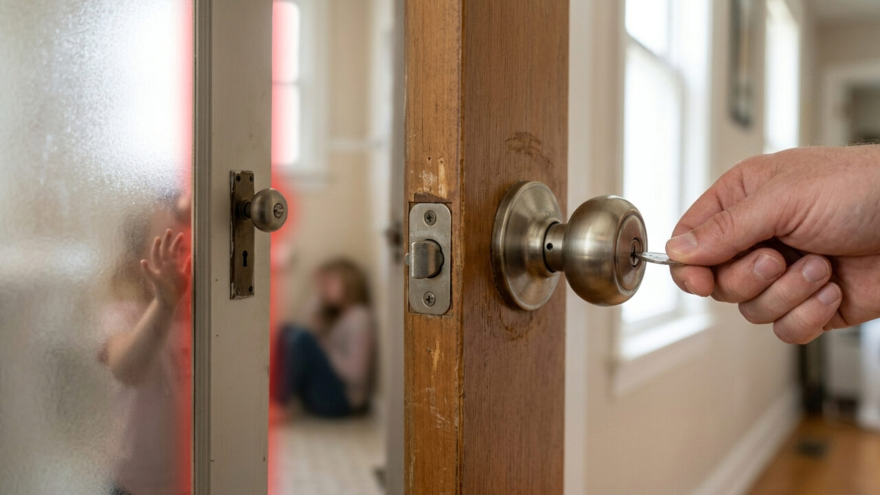 Alguém passa mal no banheiro ou o seu filho está lá dentro com a porta trancada por dentro. O que você faria? Não precisa arrombar a porta, saiba como fazer