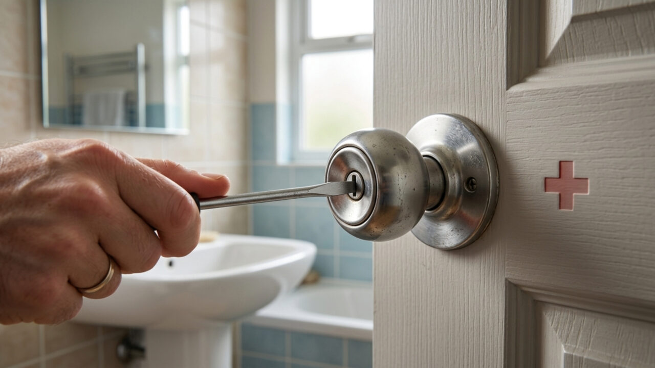 Alguém passa mal no banheiro ou o seu filho está lá dentro com a porta trancada por dentro. O que você faria Não precisa arrombar a porta, saiba como fazer