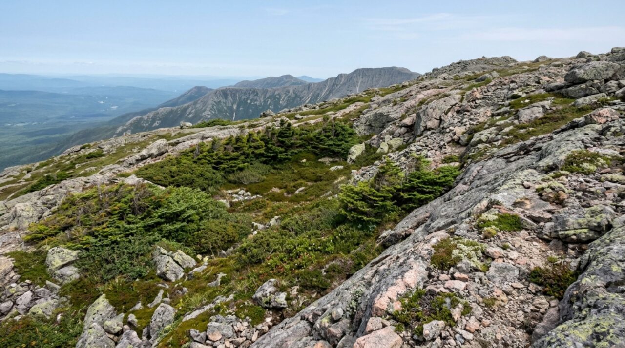 Encostas protegidas dos ventos apresentam maior expansão vegetal, enquanto áreas expostas preservam características alpinas tradicionais