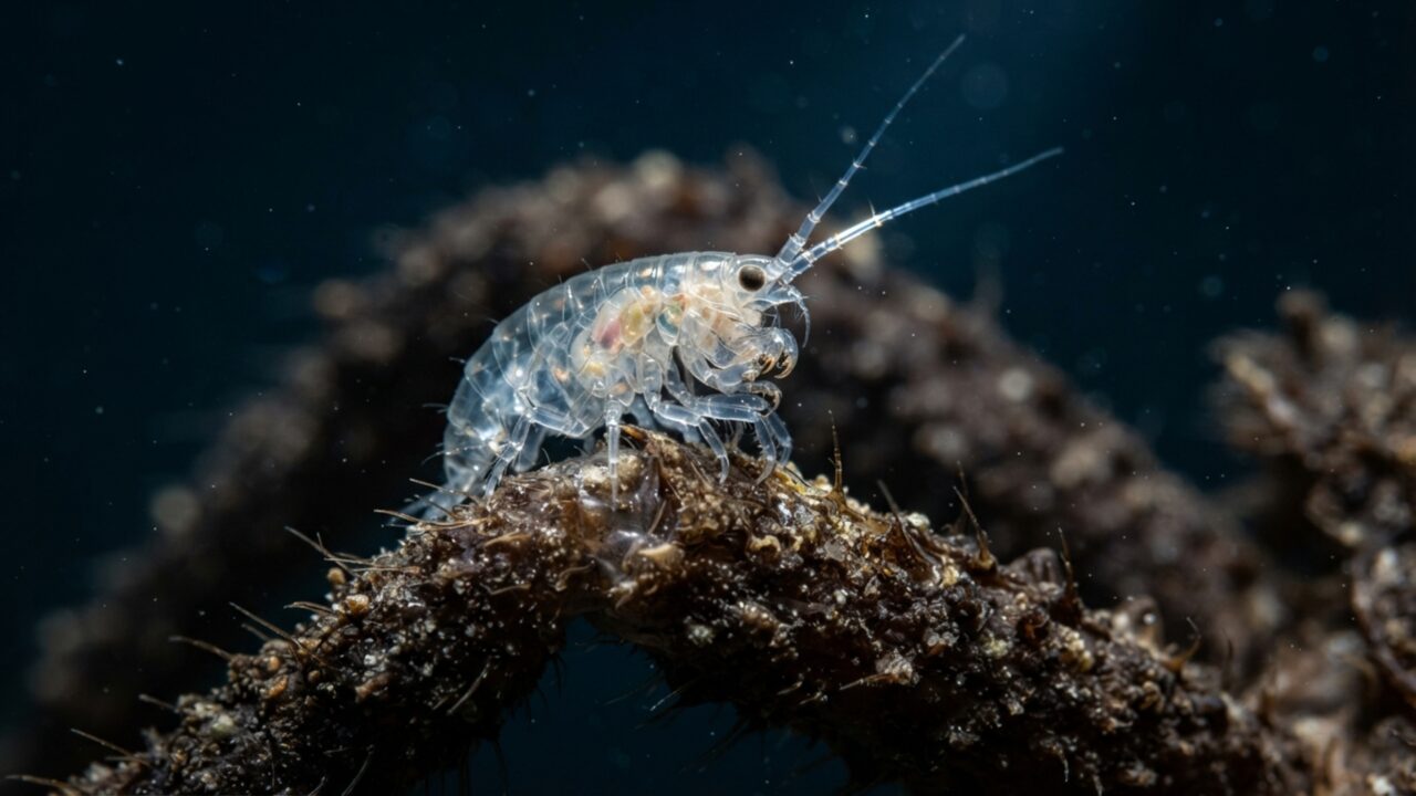 Camarões minúsculos foram filmados pegando carona em aranhas-do-mar gigantes: comportamento apareceu a 225 quilômetros de distância no fundo do Pacífico