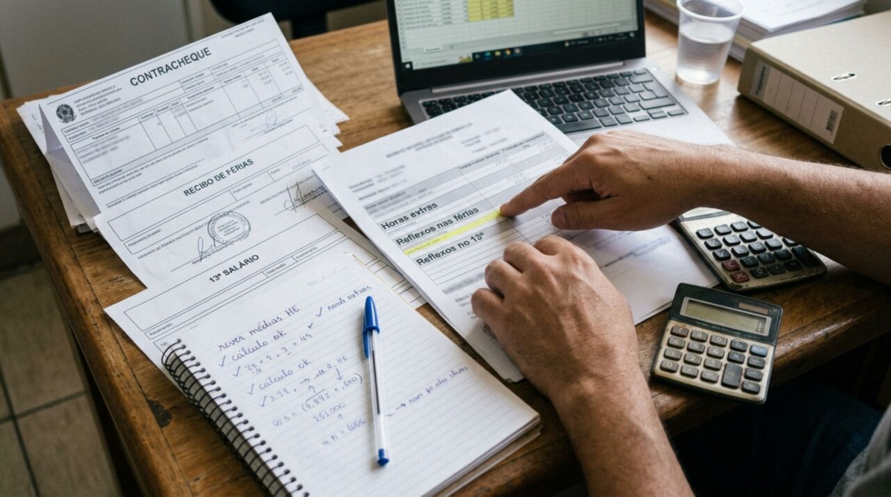 Funcionário trabalha durante meses sem receber corretamente as horas extras e descobre que esses valores também podem influenciar o cálculo das férias e do 13º salário