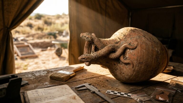 Um vaso com serpente de duas cabeças apareceu numa vila romana da Espanha e levou pesquisadores a um culto vindo do outro lado do Mediterrâneo