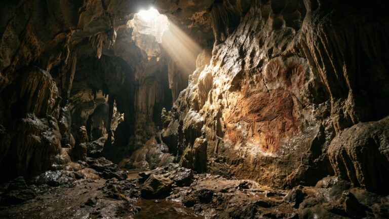 Arqueólogos encontraram centenas de objetos pré-históricos dentro de cavernas que também guardam algumas das pinturas figurativas mais antigas conhecidas