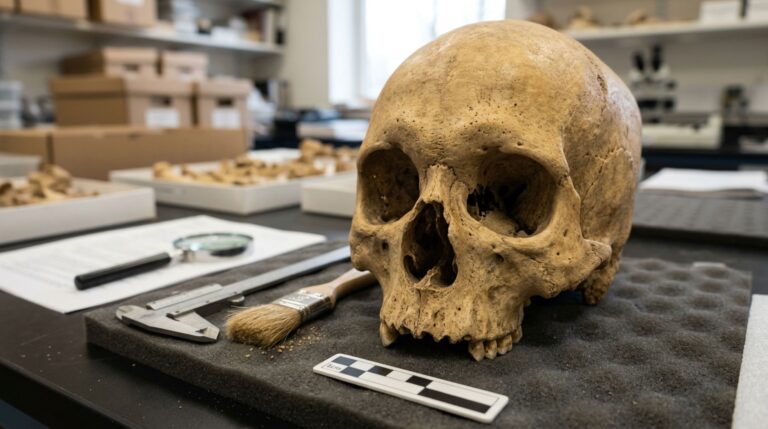 Crânio de 700 anos encontrado na China apresenta sinais de amputação nasal e cicatrização óssea