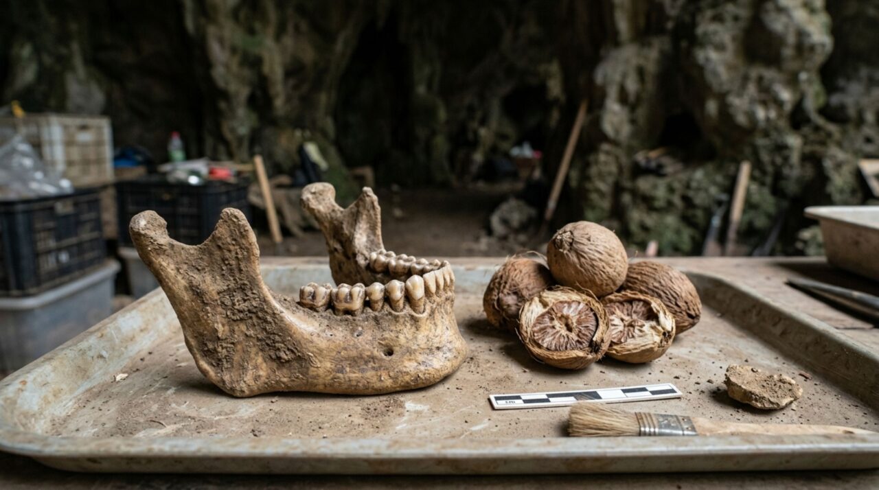 Dentes de 25 mil anos guardaram resíduos de uma substância mastigada repetidamente: vestígios em Sulawesi revelam uso antigo de noz-de-betel