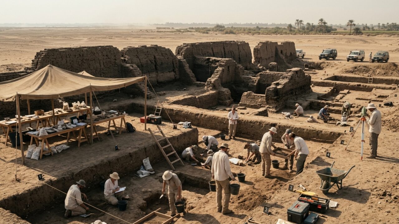 Um cavalo foi enterrado há 3 mil anos dentro de uma fortaleza egípcia onde também apareceu uma placa ligada a Ramsés II