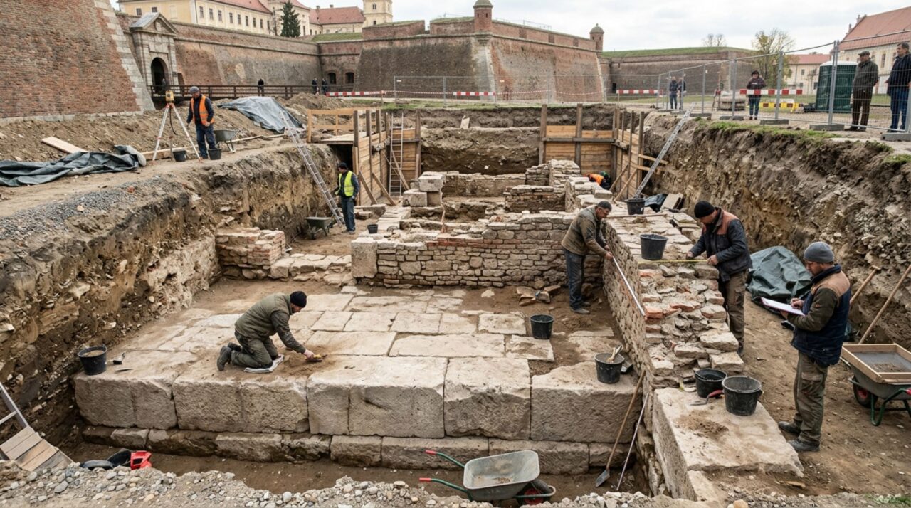 Uma torre romana reapareceu sob uma fortaleza medieval exatamente onde viajantes do século XVII diziam que ela deveria estar