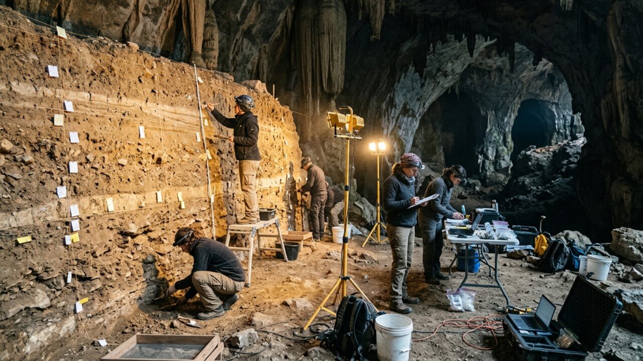 Uma rede de cavernas preservou sinais de presença humana desde o Paleolítico até a Idade Média no mesmo sistema subterrâneo