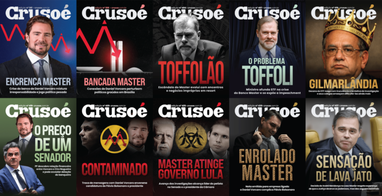Capas da Crusoé sobre o escândalo do Banco Master